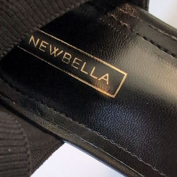 NWOT Newbella Black Stiletto Heels with Stretchy Ankle Cuff - Picture 8 of 9
